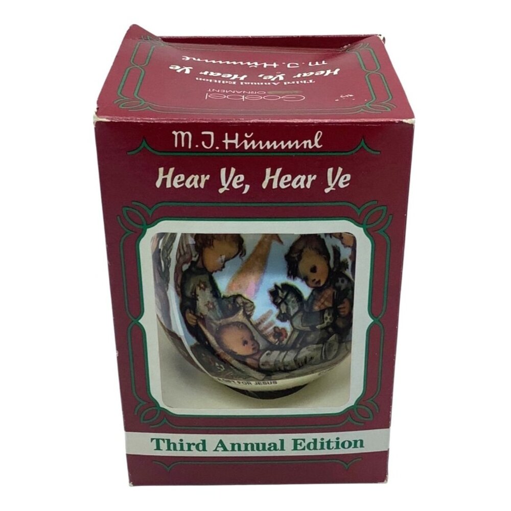 Vtg 1985‎ M.J. Hummel Gift for Jesus Third Annual Christmas Ornament Goebel
